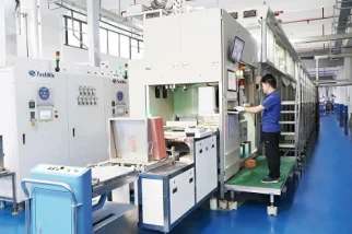 Vertical continuous electroplating line